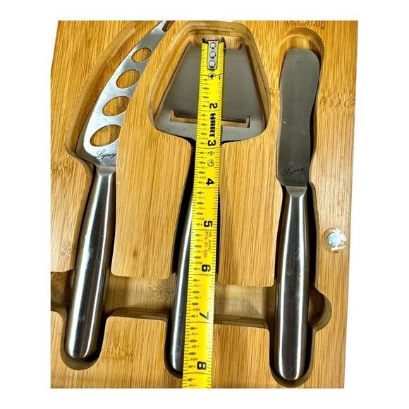Legacy Picnic time cheese cutting board 3 stainless steel tools Oracle Bamboo - Picture 8 of 10